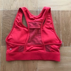 Red Fabletics On-The-Go Sports Bra